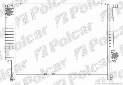 Polcar 2007089X - Radiator, engine cooling autospares.lv