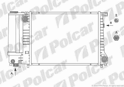 Polcar 200708-1 - Radiator, engine cooling autospares.lv