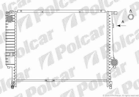 Polcar 200708-3 - Radiator, engine cooling autospares.lv