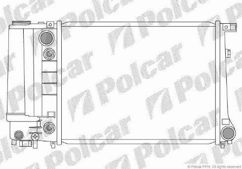 Polcar 2014082X - Radiator, engine cooling autospares.lv