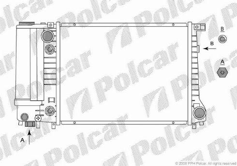 Polcar 201408-2 - Radiator, engine cooling autospares.lv