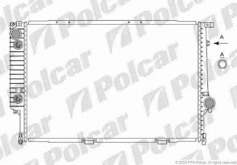 Polcar 2015089X - Radiator, engine cooling autospares.lv