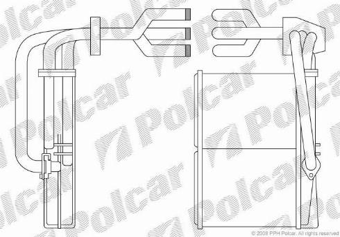 Polcar 2015N81X - Heat Exchanger, interior heating autospares.lv