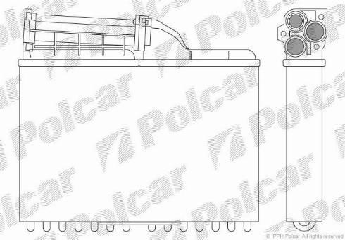 Polcar 2015N8-3 - Heat Exchanger, interior heating autospares.lv