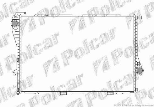 Polcar 2016087X - Radiator, engine cooling autospares.lv