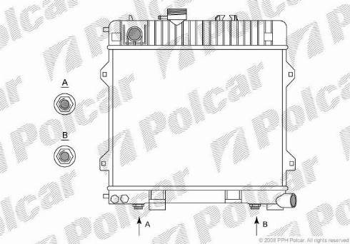 Polcar 201308-4 - Radiator, engine cooling autospares.lv