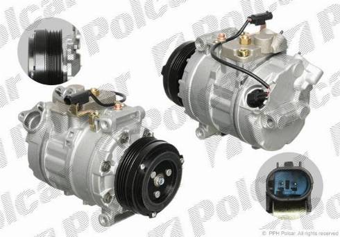 Polcar 2017KS-1 - Compressor, air conditioning autospares.lv