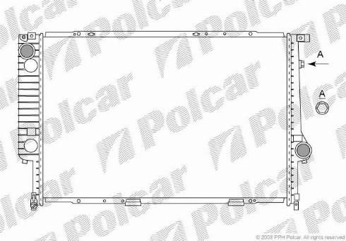 Polcar 203208-3 - Radiator, engine cooling autospares.lv