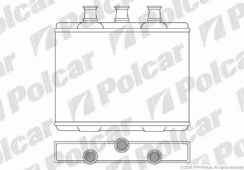 Polcar 2023N81X - Heat Exchanger, interior heating autospares.lv