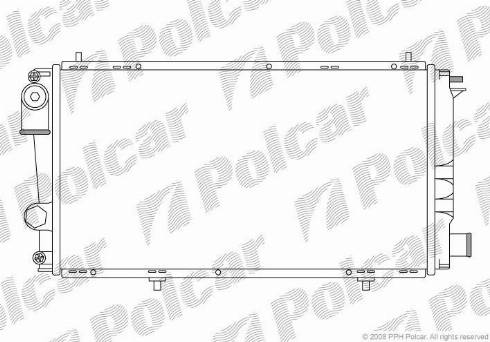 Polcar 239008-5 - Radiator, engine cooling autospares.lv