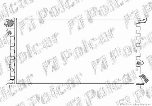 Polcar 2350084X - Radiator, engine cooling autospares.lv