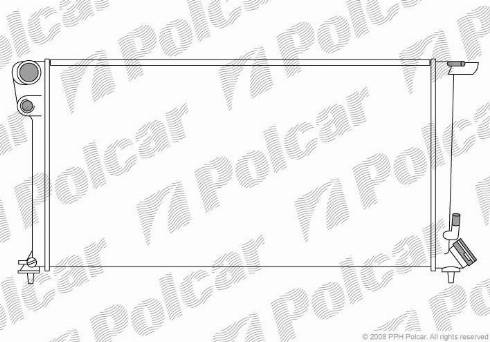 Polcar 2350088X - Radiator, engine cooling autospares.lv