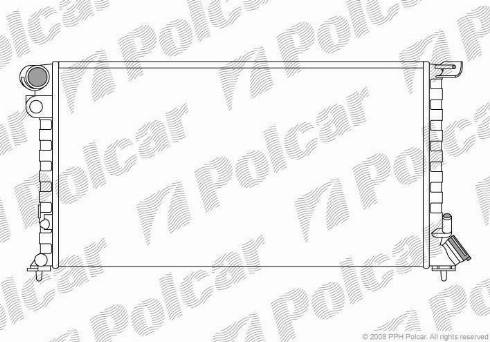 Polcar 235008-A - Radiator, engine cooling autospares.lv