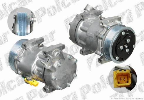 Polcar 2350KS4X - Compressor, air conditioning autospares.lv