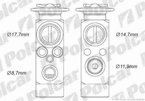 Polcar 2351KZ-1 - Expansion Valve, air conditioning autospares.lv