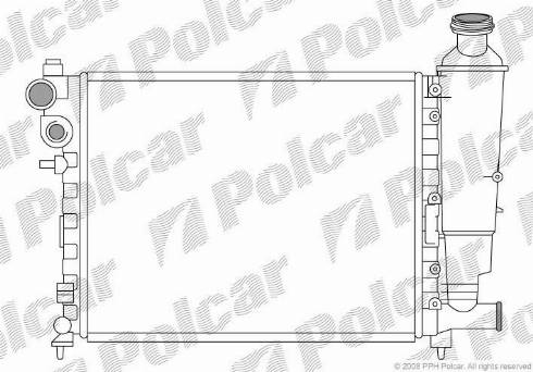 Polcar 230608-5 - Radiator, engine cooling autospares.lv