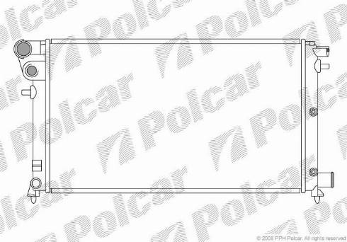 Polcar 2306083X - Radiator, engine cooling autospares.lv