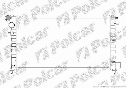 Polcar 230608-3 - Radiator, engine cooling autospares.lv