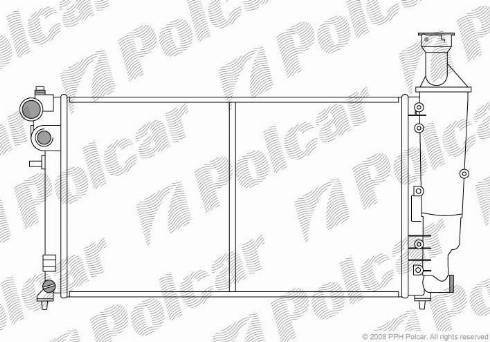 Polcar 2306082X - Radiator, engine cooling autospares.lv