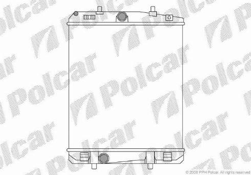 Polcar 2301084X - Radiator, engine cooling autospares.lv