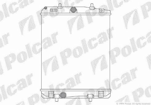 Polcar 230108-4 - Radiator, engine cooling autospares.lv