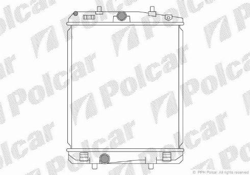 Polcar 230108A1 - Radiator, engine cooling autospares.lv