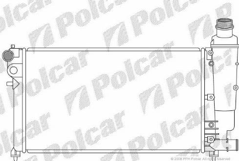 Polcar 2307081X - Radiator, engine cooling autospares.lv