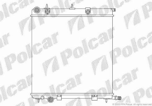 Polcar 2315082X - Radiator, engine cooling autospares.lv