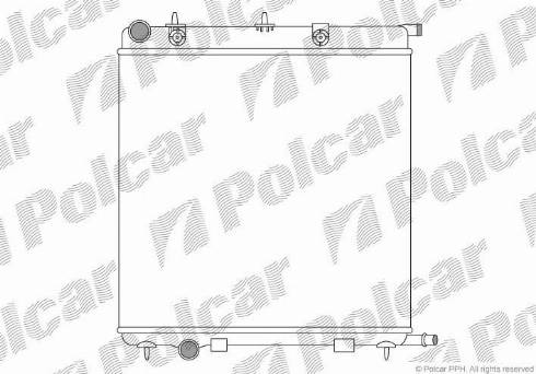 Polcar 231508A2 - Radiator, engine cooling autospares.lv