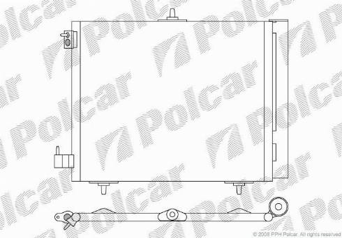 Polcar 2316K81X - Condenser, air conditioning autospares.lv