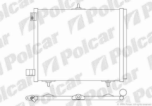 Polcar 2316K82X - Condenser, air conditioning autospares.lv