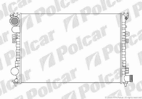 Polcar 2380084X - Radiator, engine cooling autospares.lv