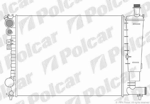 Polcar 2380081X - Radiator, engine cooling autospares.lv