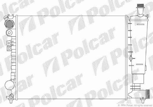 Polcar 238008-1 - Radiator, engine cooling autospares.lv