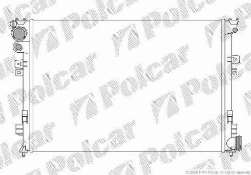 Polcar 2380083X - Radiator, engine cooling autospares.lv