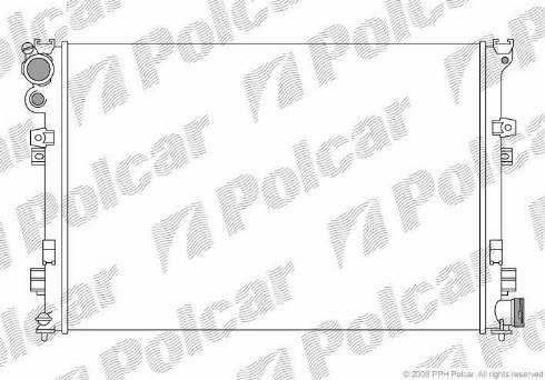 Polcar 238008-3 - Radiator, engine cooling autospares.lv