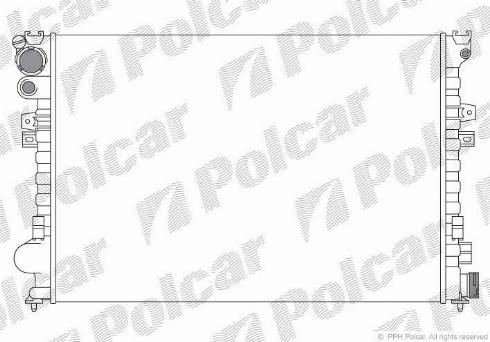 Polcar 2380082X - Radiator, engine cooling autospares.lv