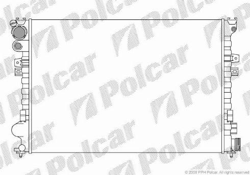 Polcar 238008-2 - Radiator, engine cooling autospares.lv