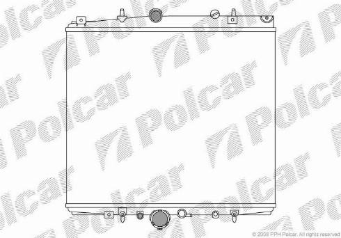 Polcar 2381081X - Radiator, engine cooling autospares.lv