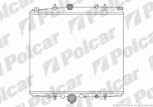 Polcar 2381082X - Radiator, engine cooling autospares.lv