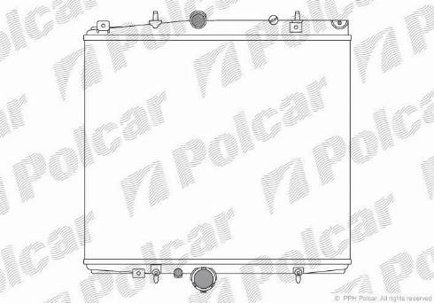 Polcar 238108A1 - Radiator, engine cooling autospares.lv