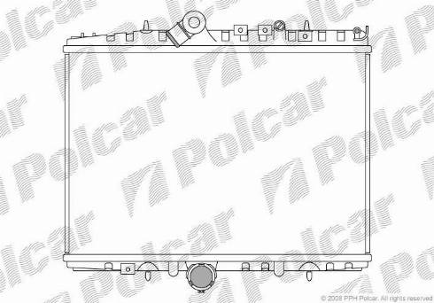 Polcar 2332089X - Radiator, engine cooling autospares.lv