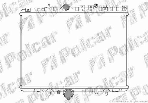 Polcar 2332086X - Radiator, engine cooling autospares.lv