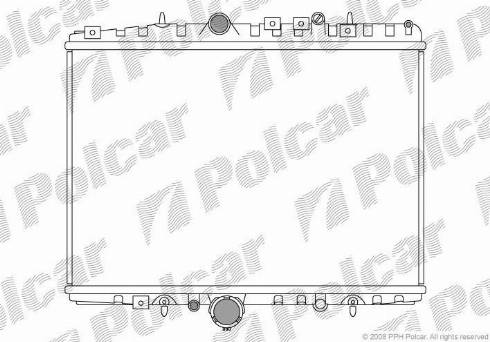 Polcar 233208-6 - Radiator, engine cooling autospares.lv