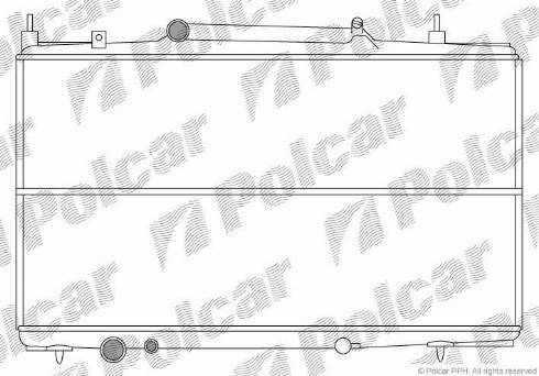 Polcar 2332083X - Radiator, engine cooling autospares.lv