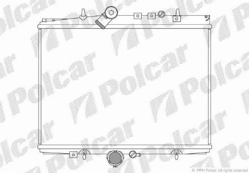 Polcar 233208A9 - Radiator, engine cooling autospares.lv