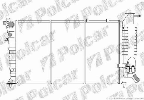 Polcar 2324089X - Radiator, engine cooling autospares.lv