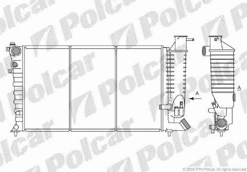 Polcar 2324084X - Radiator, engine cooling autospares.lv