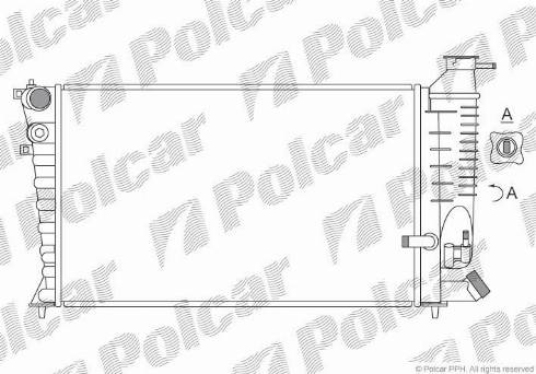 Polcar 232408-4 - Radiator, engine cooling autospares.lv