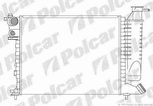 Polcar 2324081X - Radiator, engine cooling autospares.lv